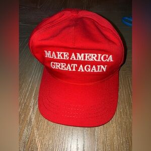New Cali-Fame Trump Make America Great Again Logo Red Trucker Hat Cap One Size